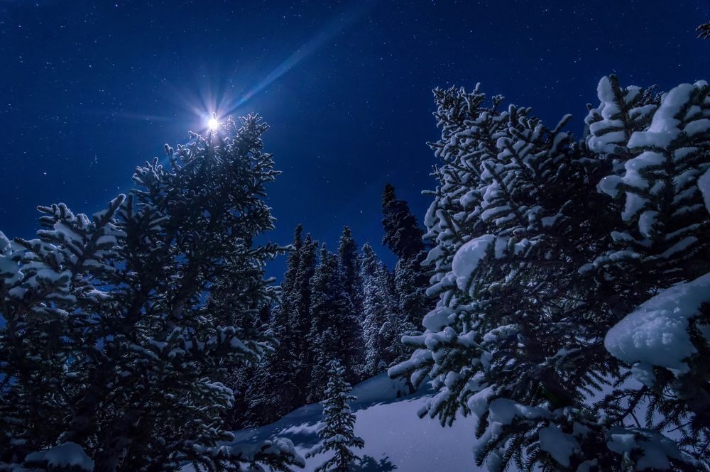 Michael J Bauer Photography - Colorado Winter Full Moon Night