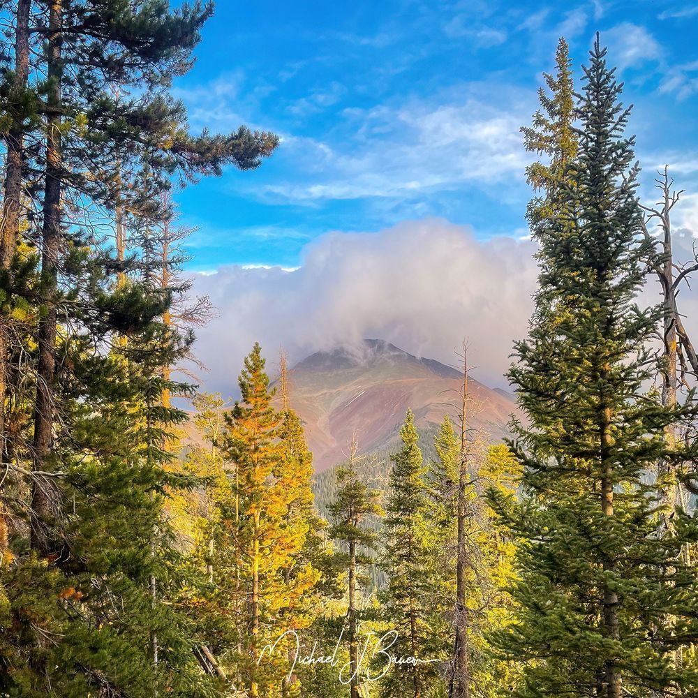 Mount Guyot Glowing Blue Photography Art | Michael J. Bauer Photography
