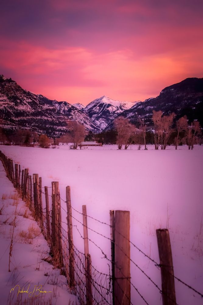 Sunset Glow In Ouray Photography Art | Michael J. Bauer Photography