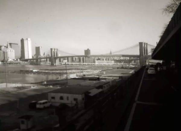 Leaving Brooklyn Mobile Phone Construction Urban City Skyline 
