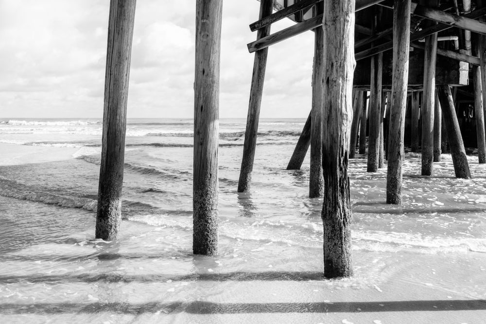 Pier Waves — Black And White Photography Art | Jen Helton Photography