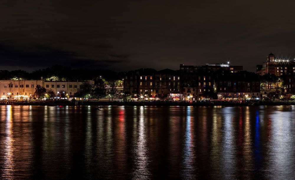 Savannah Skyline at Night Quadriptych Part 2