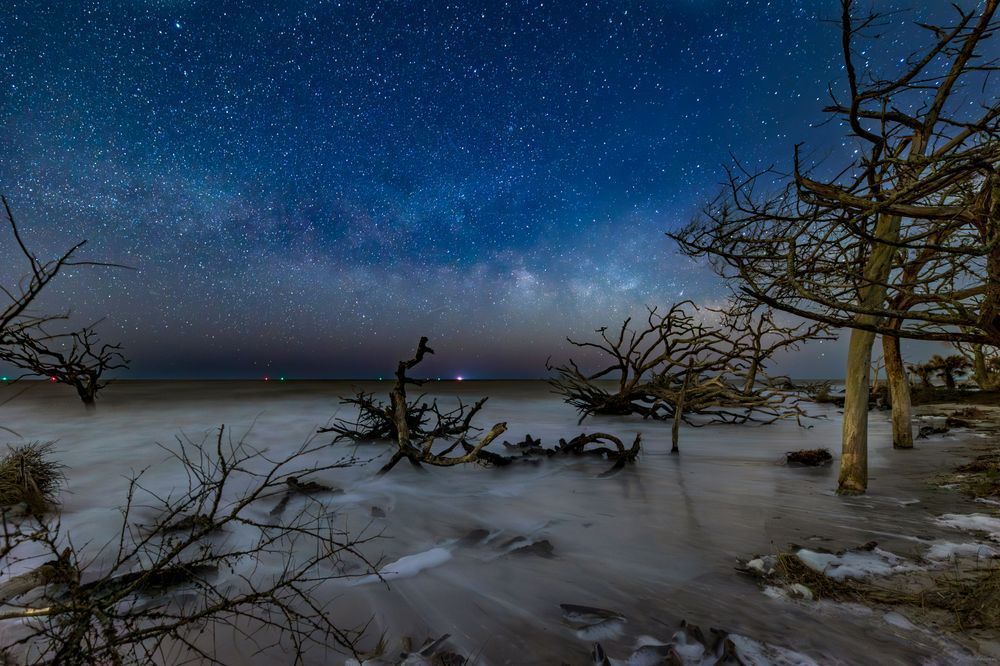 Low Milky Way at High Tide