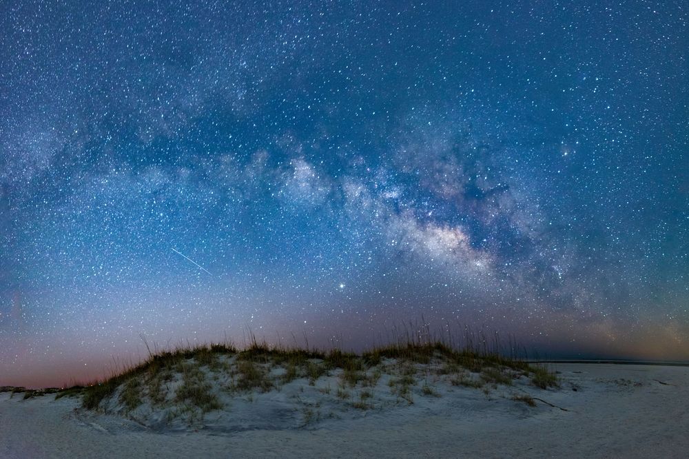 Tybee Sand Dunes Milky Way Pano