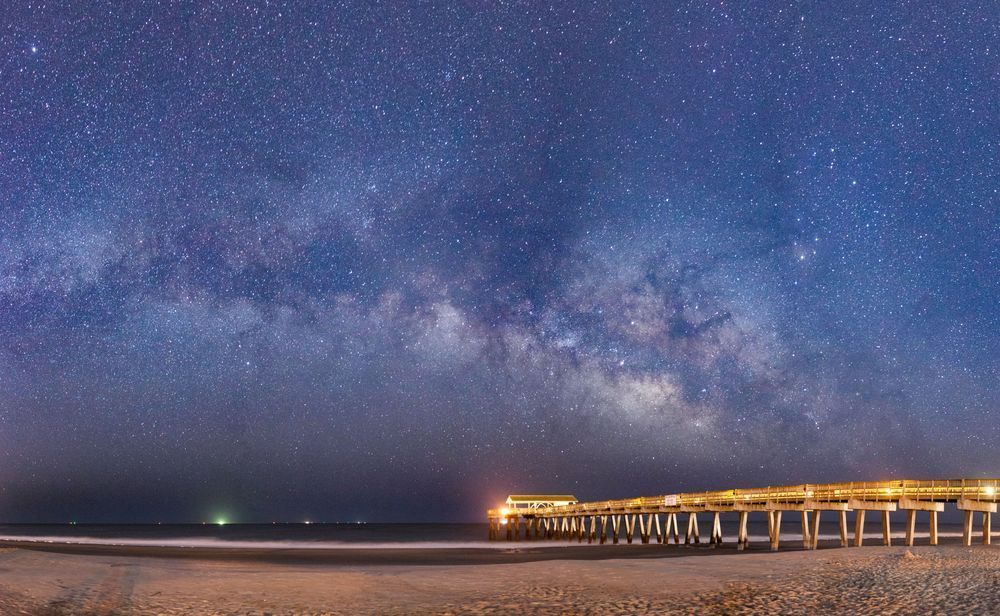Tybee Pier Milky Way Panorama