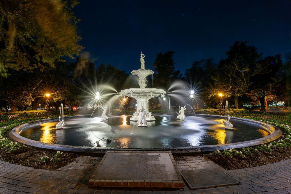 Forsyth Fountain at Night 2021