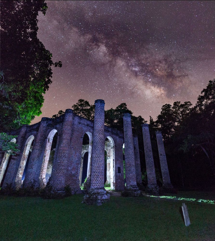 Old Sheldon Church at Night 2