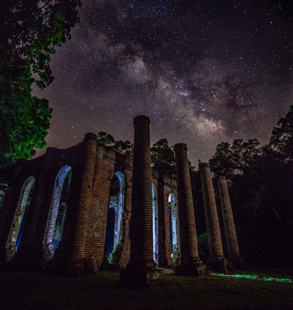 Old Sheldon Church at Night 3