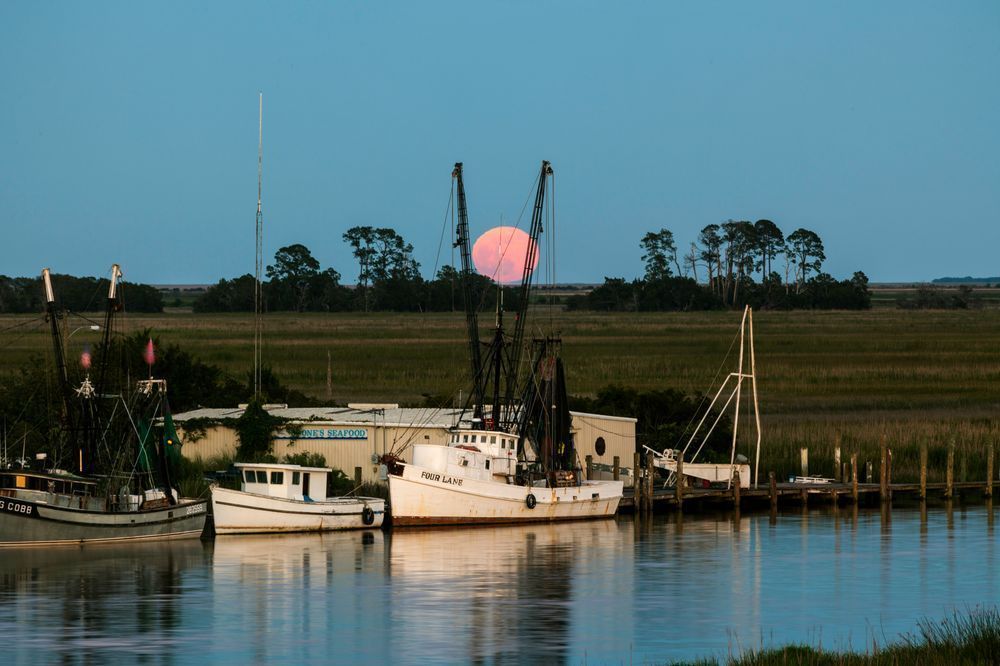 Full Moon above the Four Lane