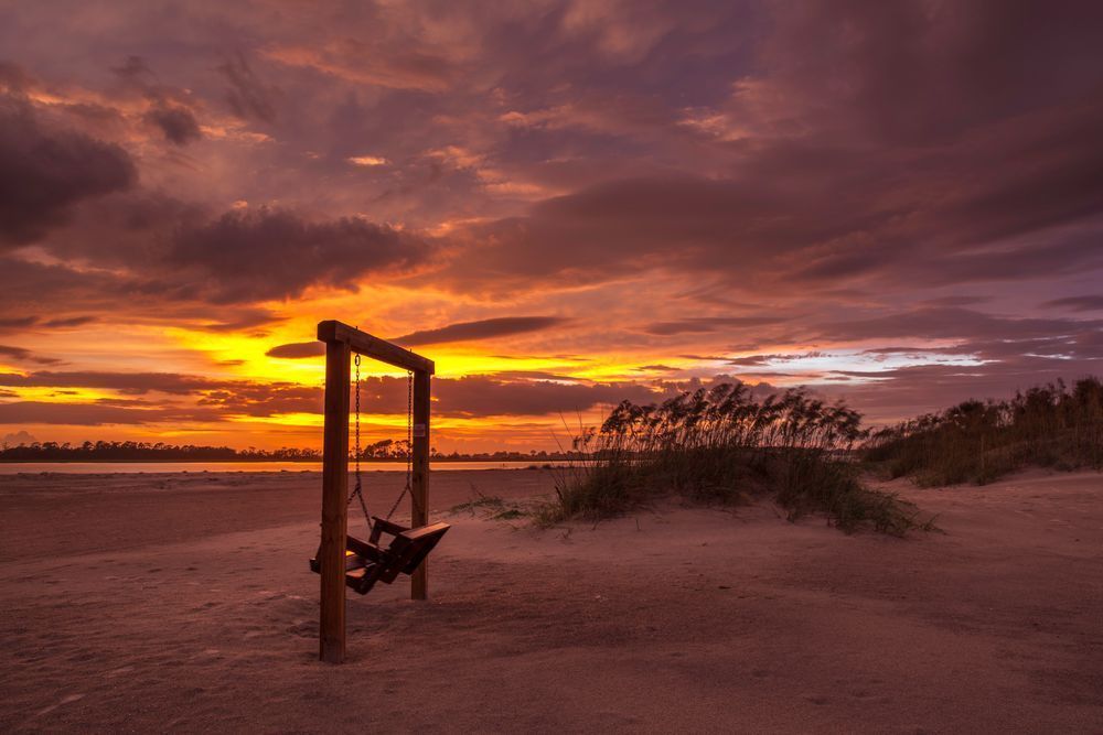 Sunset, Storm, and Swing