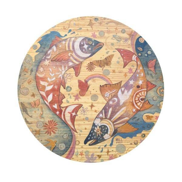 I Spy Summer Salmon  Custom Prints Art | Hill Yeah! Eco Art Studio