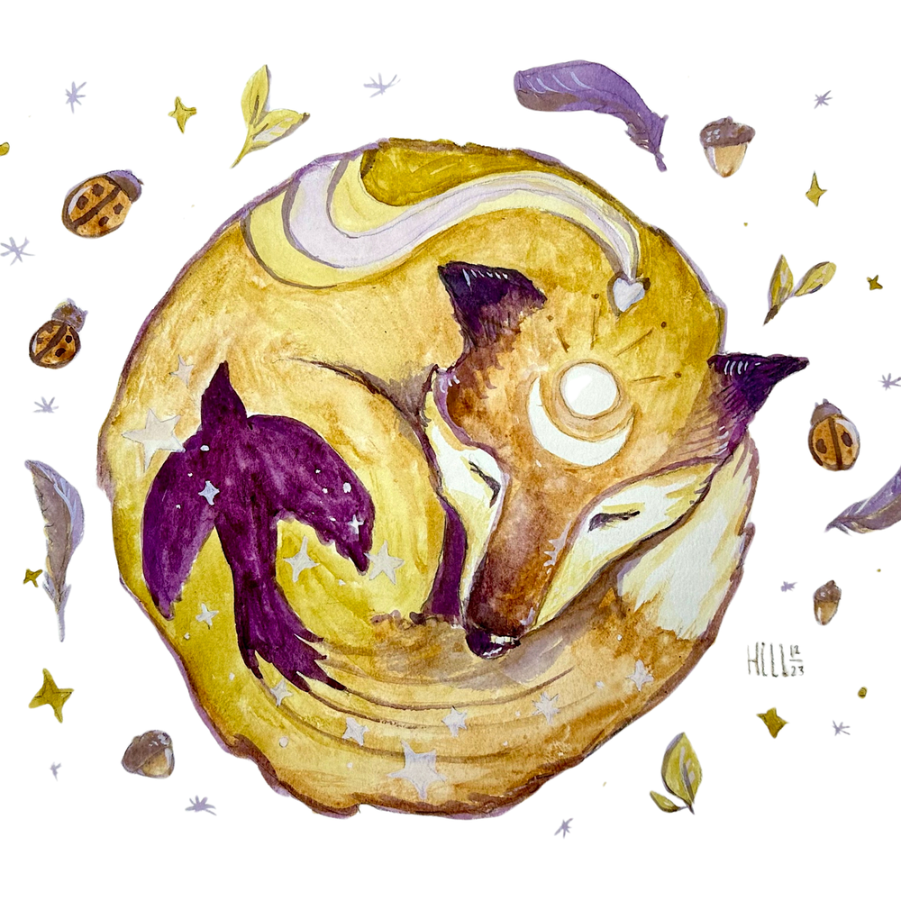 Dream Bird Visits Fox Art | Hill Yeah! Eco Art Studio