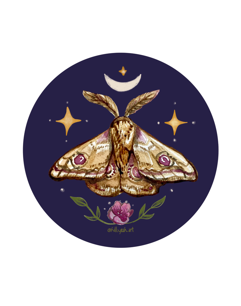 Solstice Sparkle Winter Moth And Moon Art | Hill Yeah! Eco Art Studio