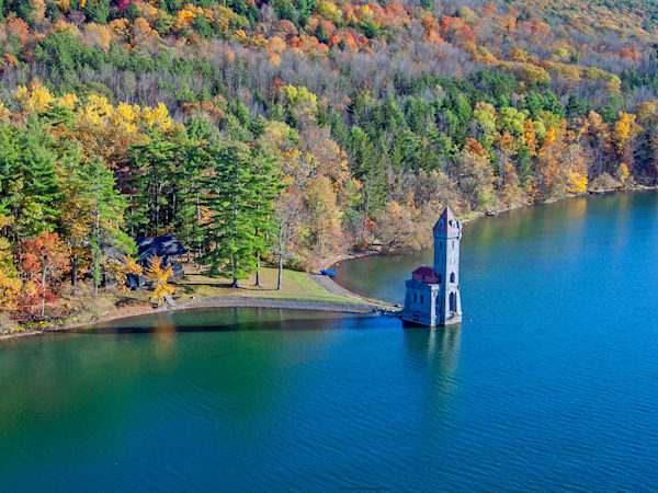 Kingfisher Tower Reflecting On Mid Summer Glimmerglass Limited Edition