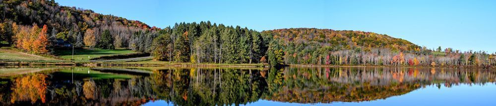 Autumn Allen Lake Panorama Upstate Ny Photography Art | Alan Lincourt Photography Dot Com