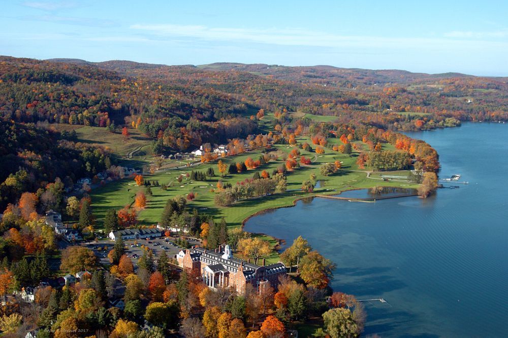 Autumn Otesaga Hotel Leather Stocking Golf Course Farmers Museum Otsego Lake Photography Art | Alan Lincourt Photography Dot Com