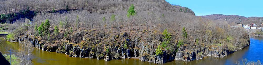 Moss Island Spring Little Falls Mohawk River Ny April 2024 48x12 Panorama Landscape Photography Art | Alan Lincourt Photography Dot Com
