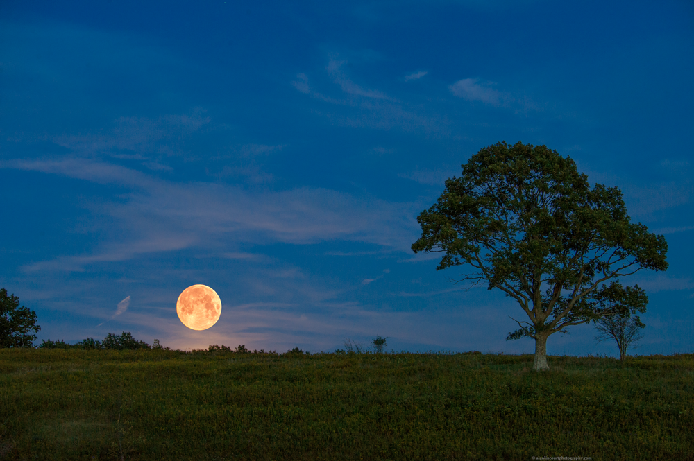 Moon Rise On Nine Mile Hill Photography Art | Alan Lincourt Photography Dot Com