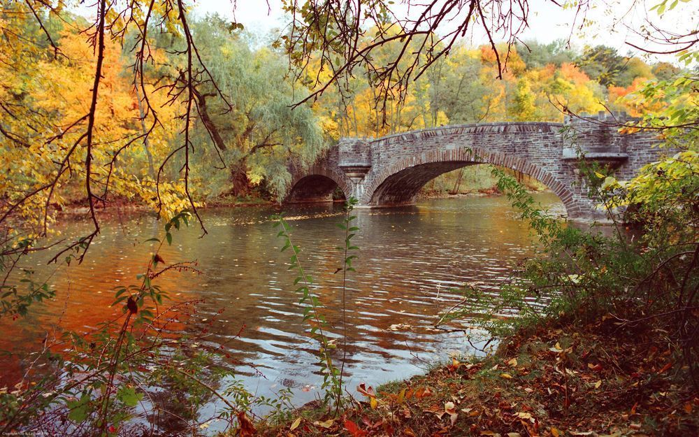 Stone Bridge On Susquehanna River Headwaters Cooperstown Ny  2 Photography Art | Alan Lincourt Photography Dot Com
