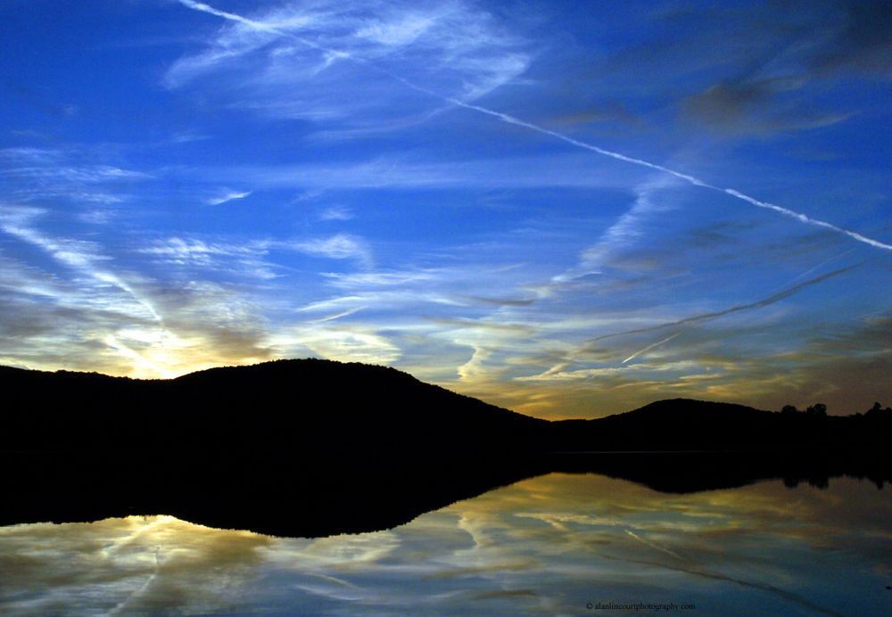 Sunset Over Glass Youngs Lake Rural Upstate Ny Photography Art | Alan Lincourt Photography Dot Com