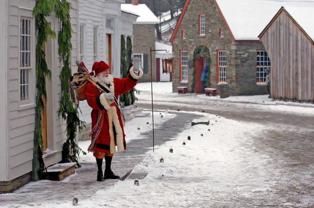 Santa Candle Light Evening At Farmers Museum Photography Art | Alan Lincourt Photography Dot Com
