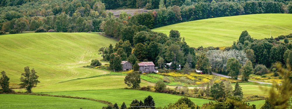 Peaceful Rural Upstae Ny Homestead Farm With Barns Early Autumn Photography Art | Alan Lincourt Photography Dot Com