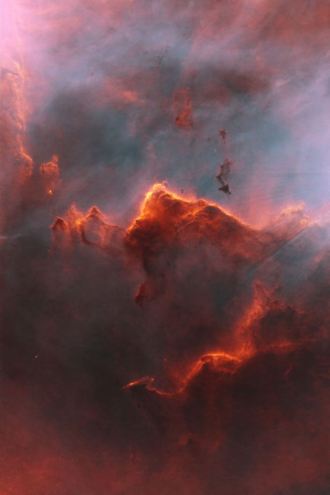 Starless IC 2944 Running Chicken Nebula Closeup | HSO Narrowband Astrophotography