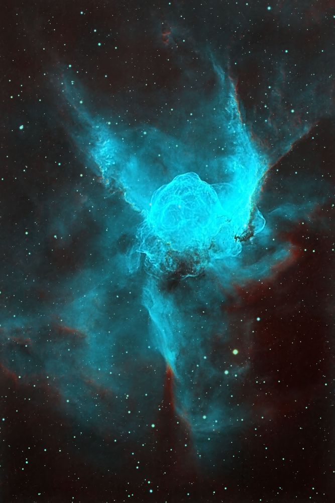 Thor's Helmet Nebula in Foraxx palette - Stunning Astrophotography Print
