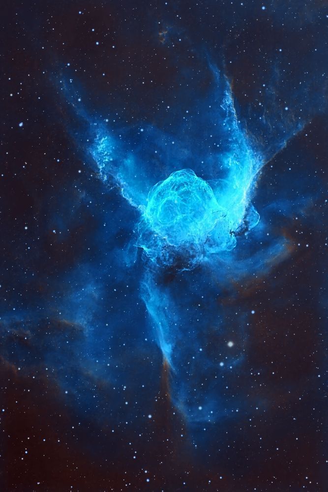 Thor's Helmet Nebula in Hubble Palette - Stunning Astrophotography Print