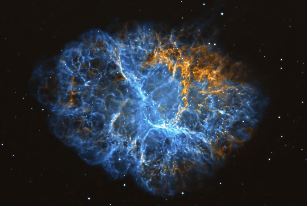 Crab Nebula   M1   Closeup (Hoo) Photography Art | MaximAstroPhoto