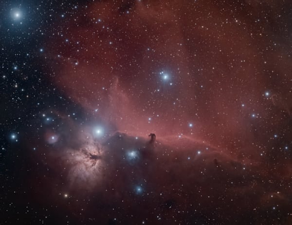Horse Head Nebula and Flame Nebula