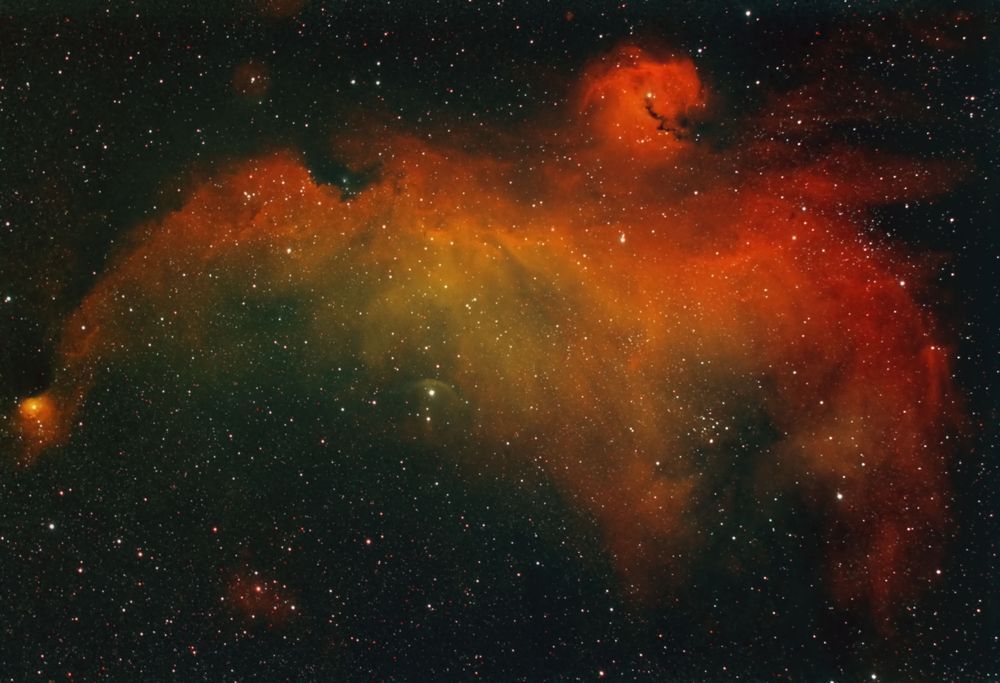 Seagull Nebula HOO - Closeup