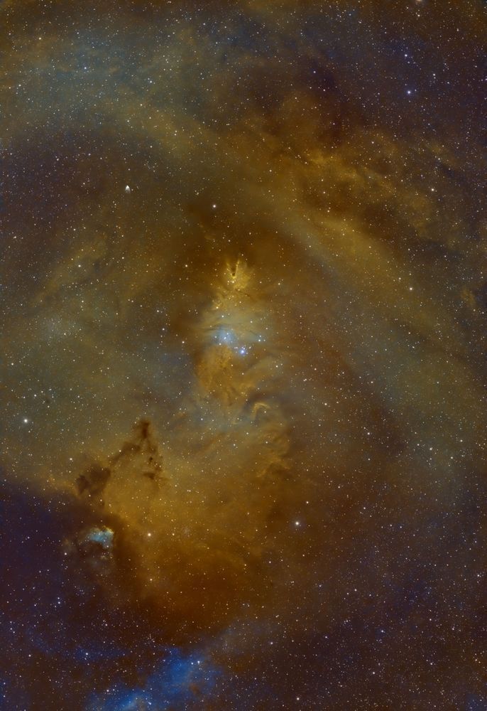 Celestial Christmas Tree - NGC2264 Nebula Artwork