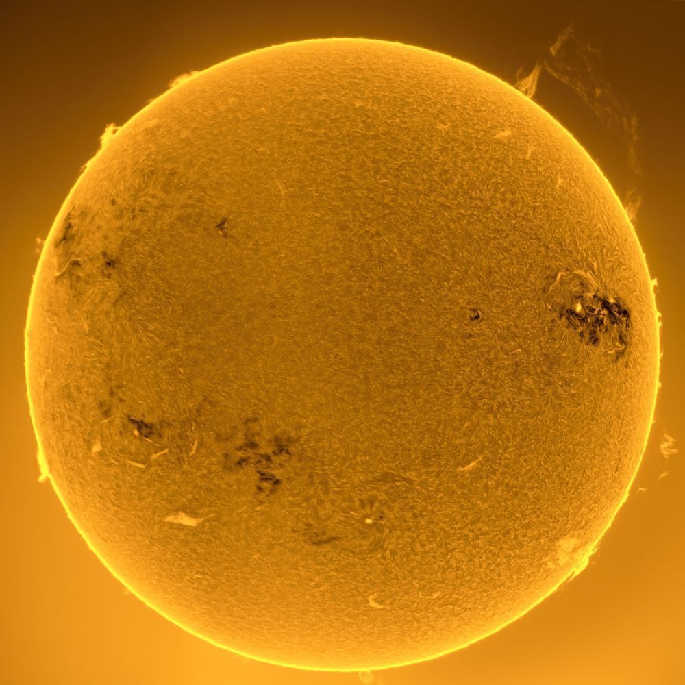 Sun On 2024 05 11 With Sunspots Ar3663 And Ar3664 Photography Art | MaximAstroPhoto