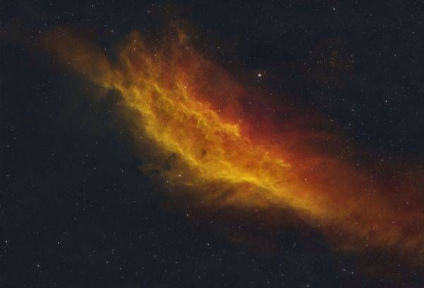 Sh2 220 California Nebula In Hss Palette Photography Art | MaximAstroPhoto