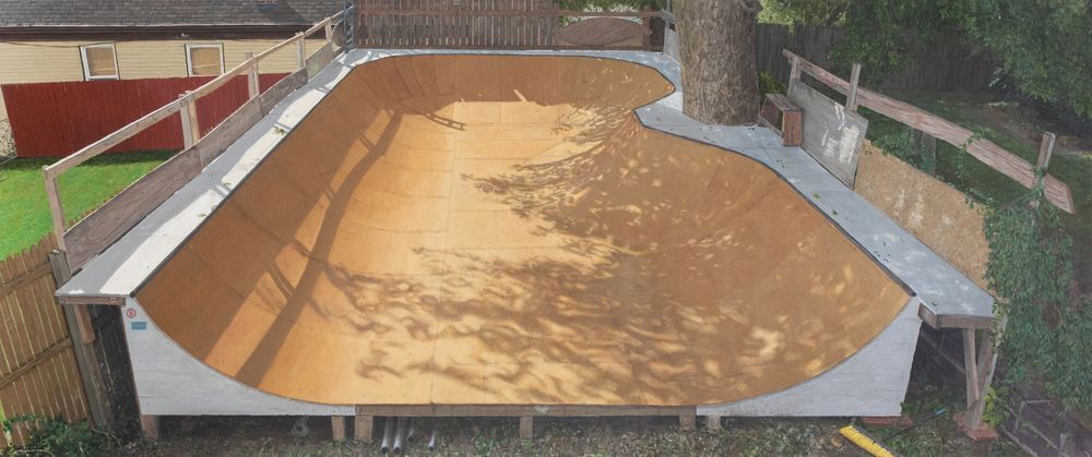 Trash Ramp Art Print | DIY Backyard Skate Ramp Painting by Brian DePauli