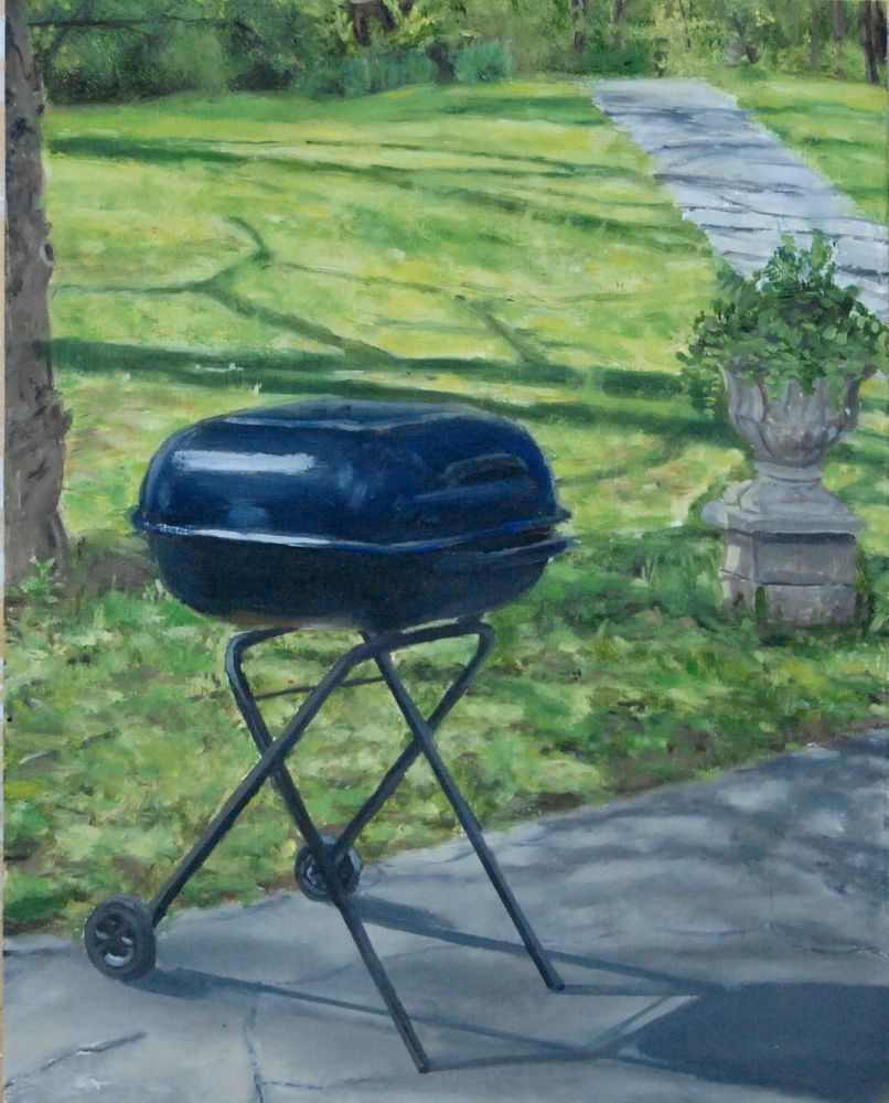 Paul Art Space BBQ Grill Art Print | Brian DePauli hyperrealism