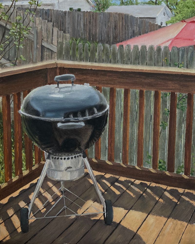 Daytime Grill Hyperrealistic Oil Painting I Brian Depauli Saint Louis Artist