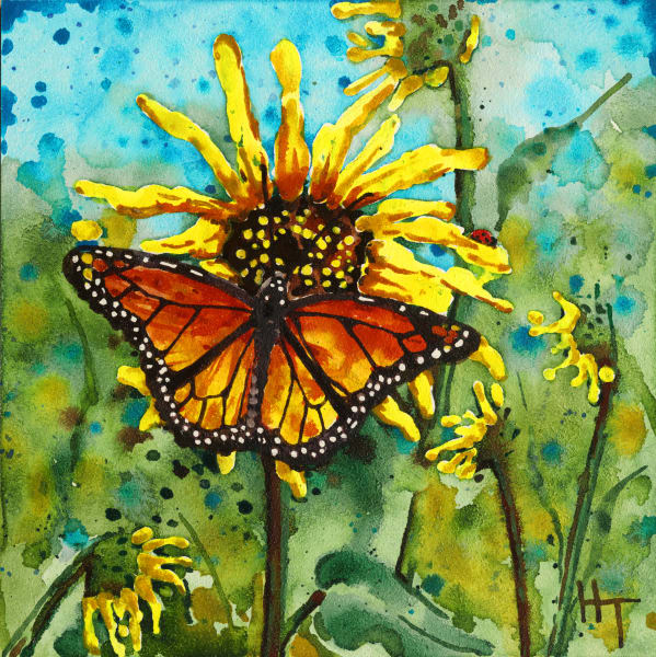 Yellow Monarchs Art | Holly Tippetts Art