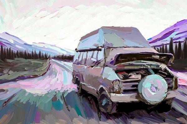 BROKEN VAN