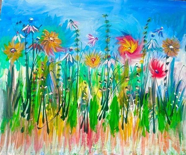Twirling Garden Of Colors | Paintings By Jim Tucker