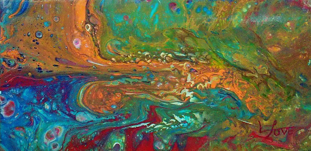 The Missing Squid – Abstract Ocean-Inspired Pour Painting