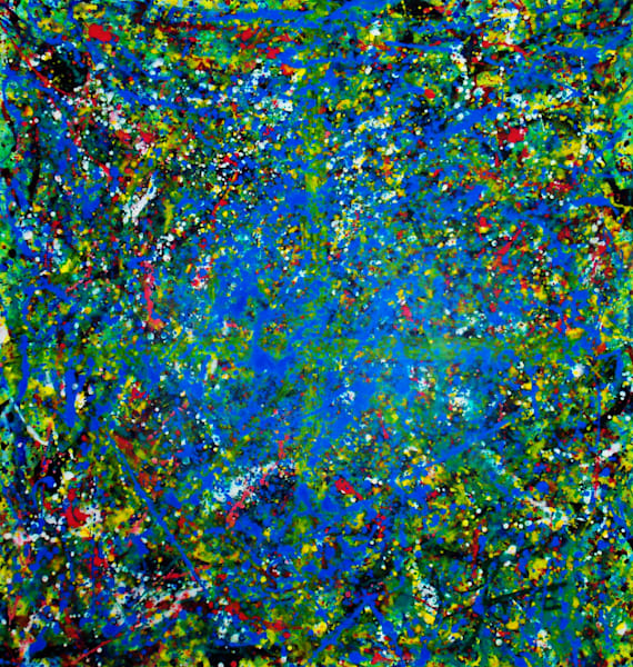 Dimples – Playful Dot Abstract Art in Bold Blues, Greens & Reds