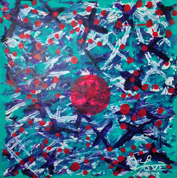 Jacks + Balls Abstract Painting | Collision, Impact & Resilience
