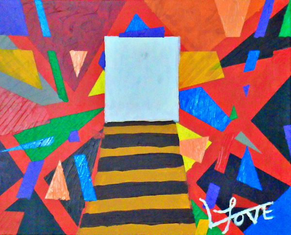 Open Doorway Abstract Painting | Courage Bravery and Direction
