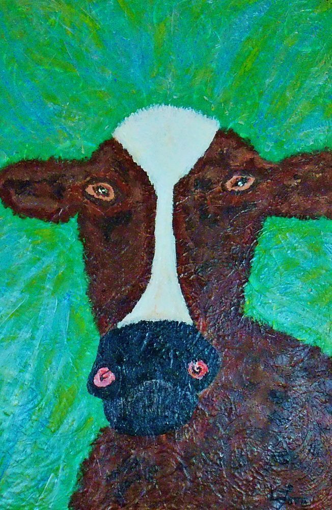 Molly Moo – Playful Cow Wall Art for Country Decor