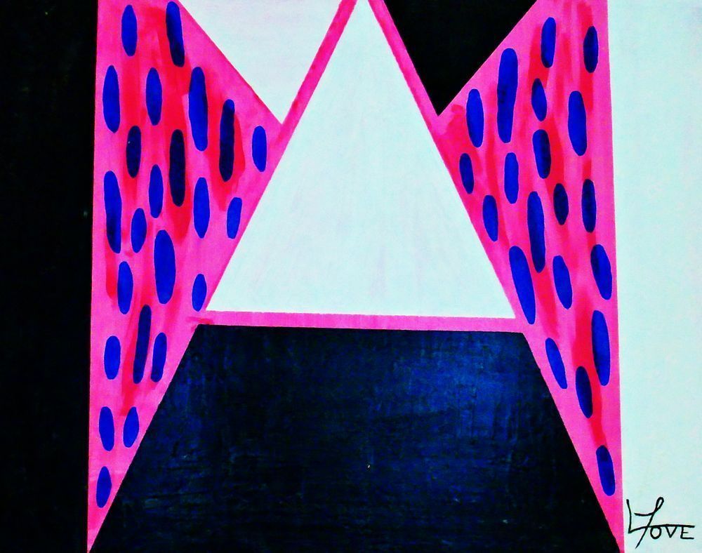 Scheme – Bold Geometric Lines in Pink, Black, and White