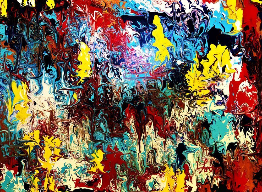 Snowy Dragon – Winter-Themed Abstract Art with Hidden Designs