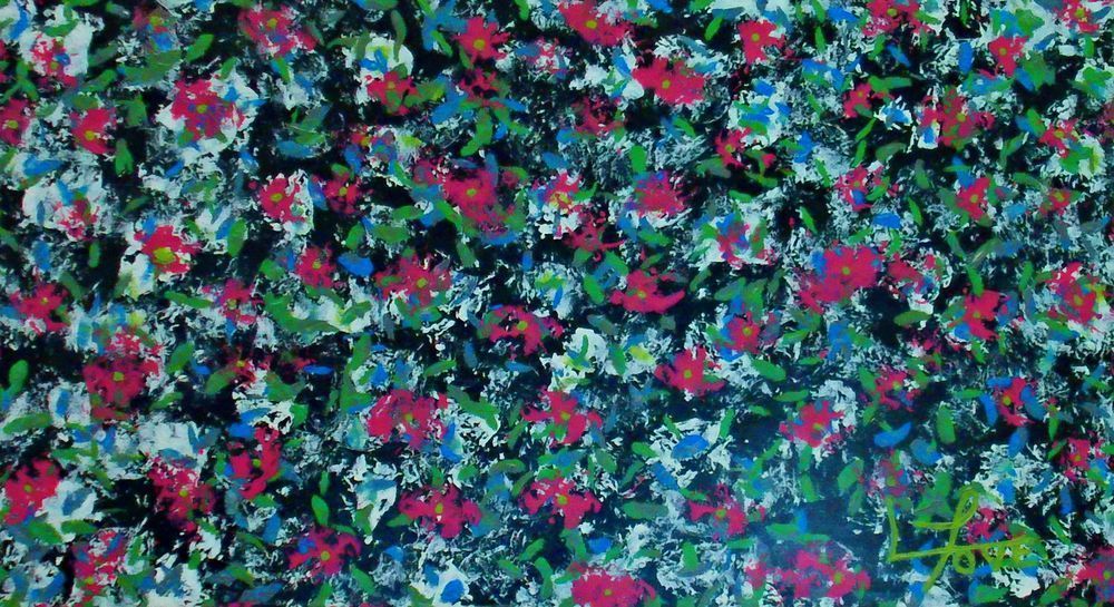 The Garden Painting – Serene Floral Artwork for Tranquil Spaces