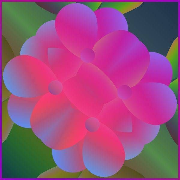 Neon Blossom Cluster Art | Lilly's Artwork/Gallery Gems